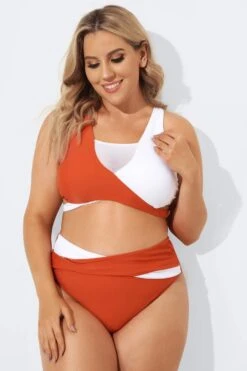 Red & White Wrap Fashion Bikini Set For Lady 7 Red & White Wrap Fashion Bikini Set For Lady -Trendy Bikini Set Sales Store b debk015001 4