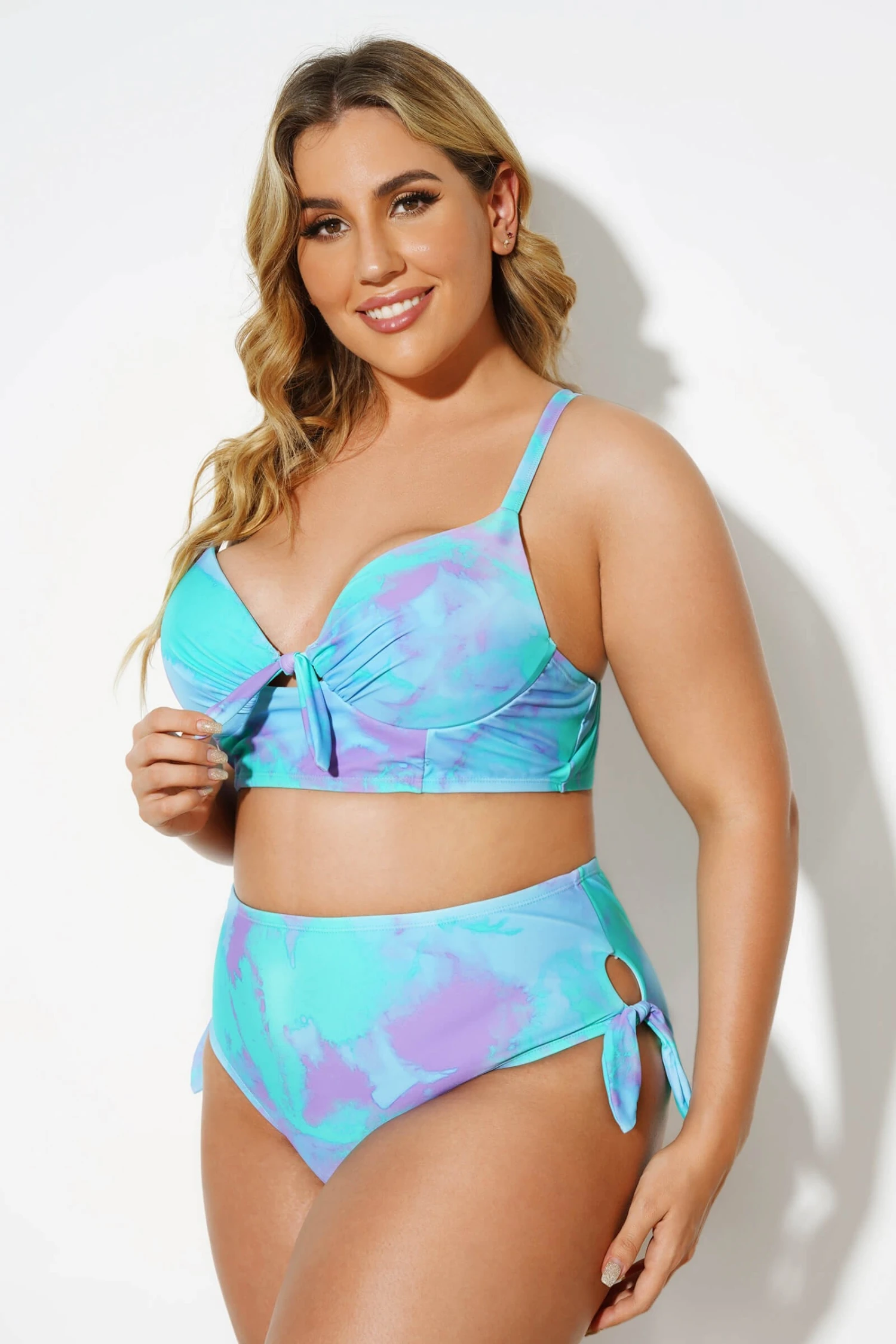 Tie Dye Sexy Underwire Bikini Set For Women 3 Tie Dye Sexy Underwire Bikini Set For Women - Image 3