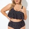 Star Pattern Ruffle Women Bikini Top