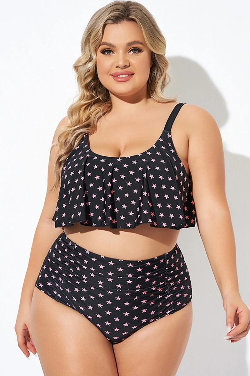Star Pattern Ruffle Women Bikini Top 4 Star Pattern Ruffle Women Bikini Top - Image 4