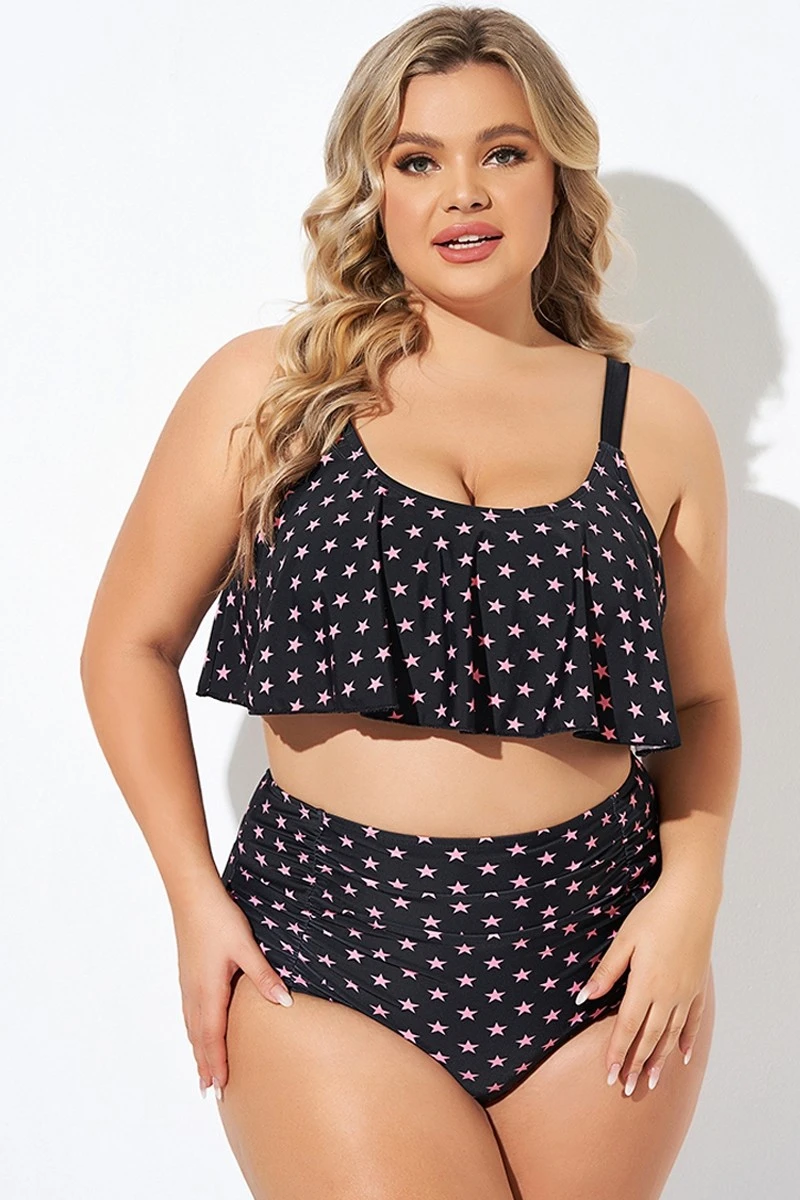 Star Pattern Ruffle Women Bikini Top 5 Star Pattern Ruffle Women Bikini Top - Image 5