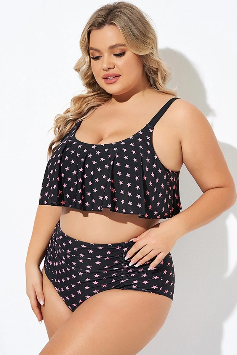 Star Pattern Ruffle Women Bikini Top 6 Star Pattern Ruffle Women Bikini Top - Image 6