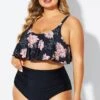 Floral Print Sexy Scoop Neck Bikini Top