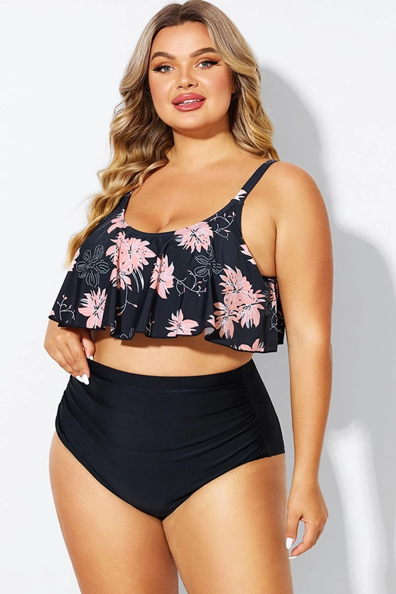 Floral Print Sexy Scoop Neck Bikini Top 1 Floral Print Sexy Scoop Neck Bikini Top