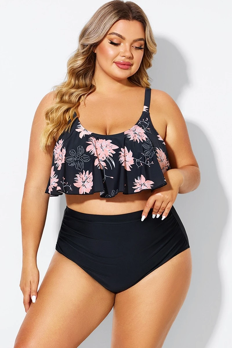 Floral Print Sexy Scoop Neck Bikini Top 3 Floral Print Sexy Scoop Neck Bikini Top - Image 3