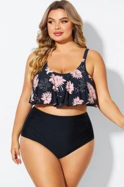 Floral Print Sexy Scoop Neck Bikini Top 9 Floral Print Sexy Scoop Neck Bikini Top -Trendy Bikini Set Sales Store b debk063011 4 1