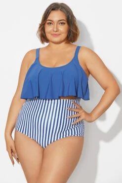 Navy Sexy Scoop Adjustable Straps Bikini Top -Trendy Bikini Set Sales Store b debk063012 3