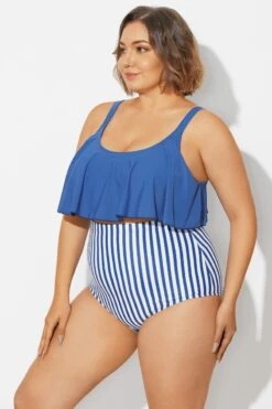 Navy Sexy Scoop Adjustable Straps Bikini Top -Trendy Bikini Set Sales Store b debk063012 6