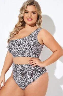 Leopard Print One Shoulder Women Bikini Top -Trendy Bikini Set Sales Store b debk136001 6