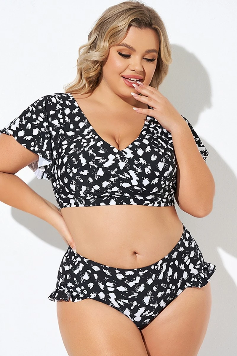 Mono Spot Flutter Sleeve Wrap Bikini Top 5 Mono Spot Flutter Sleeve Wrap Bikini Top - Image 5