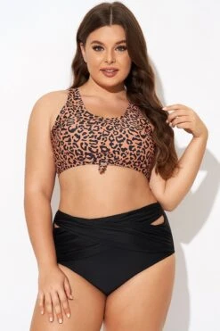 Leopard Print Scoop Neck Front Women Bikini Top 8 Leopard Print Scoop Neck Front Women Bikini Top -Trendy Bikini Set Sales Store b debk148002 3