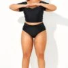 Black Elegant High Waist Women Brief