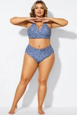 Animal Print High-cut Leg Brief For Lady