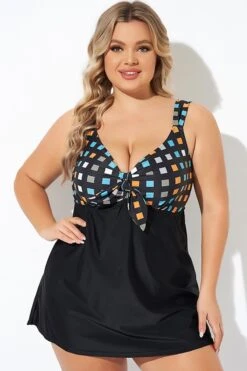 Graceful Tie Front Sweetheart Neckline Swimdress -Trendy Bikini Set Sales Store b desd001011 3