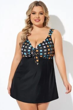 Graceful Tie Front Sweetheart Neckline Swimdress -Trendy Bikini Set Sales Store b desd001011 5