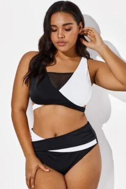 Colorblock Stylish Women Wrap Swimsuits Bikini Set -Trendy Bikini Set Sales Store b sfbk1911029 3