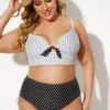 Black & White Dots Sexy Underwire Bikini Set