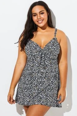Leopardess Backless Tie Front Underwire Swimdress 7 Leopardess Backless Tie Front Underwire Swimdress -Trendy Bikini Set Sales Store b sfsd1911002 1