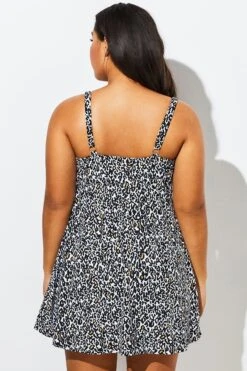 Leopardess Backless Tie Front Underwire Swimdress 9 Leopardess Backless Tie Front Underwire Swimdress -Trendy Bikini Set Sales Store b sfsd1911002 2