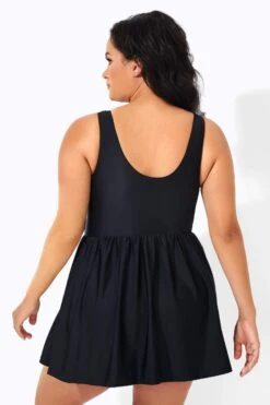 Black Classic White Dot Women Swimdress -Trendy Bikini Set Sales Store b sfsd2003036 3