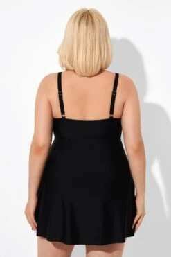 Black & White Jungle Tie Front Underwire Swimdress -Trendy Bikini Set Sales Store b sfsd2003121 2