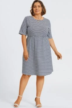 High Neck Half Sleeve Skater Midi Dress 9 High Neck Half Sleeve Skater Midi Dress -Trendy Bikini Set Sales Store c sd055001 5