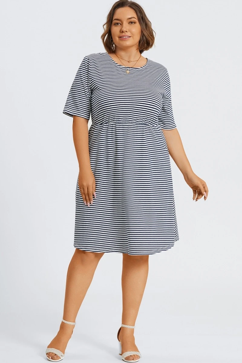 High Neck Half Sleeve Skater Midi Dress 4 High Neck Half Sleeve Skater Midi Dress - Image 4