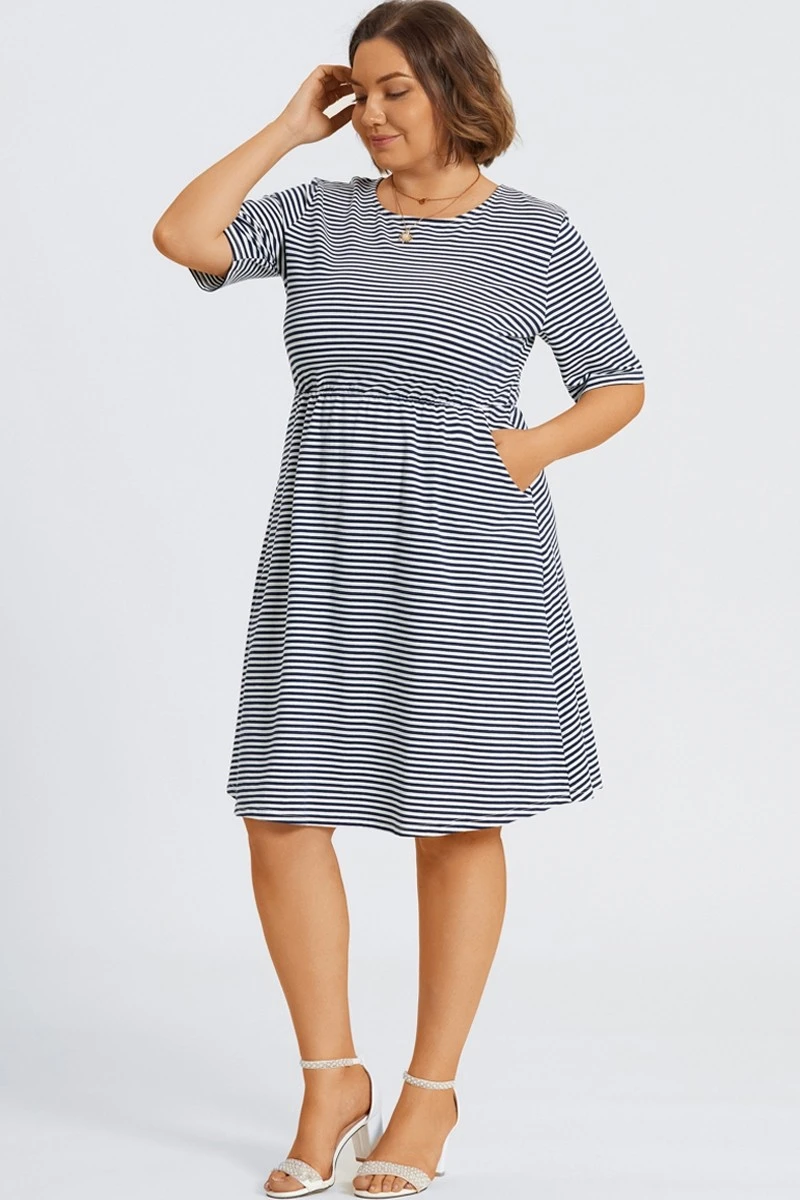 High Neck Half Sleeve Skater Midi Dress 6 High Neck Half Sleeve Skater Midi Dress - Image 6