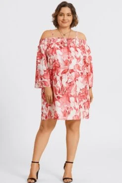 Floral Print Off-Shoulder Carmen Style Midi Dress 8 Floral Print Off-Shoulder Carmen Style Midi Dress -Trendy Bikini Set Sales Store c sd056001 3
