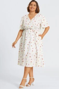 Floral Printed Ruffle Sleeve Pocket Belted Maxi Dress 9 Floral Printed Ruffle Sleeve Pocket Belted Maxi Dress -Trendy Bikini Set Sales Store c sd059001 5