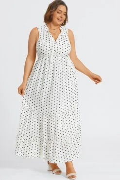 Polka Dots Textured Woven Tiered Maxi Dress 11 Polka Dots Textured Woven Tiered Maxi Dress -Trendy Bikini Set Sales Store c sd060001 6