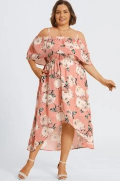 Floral Print Cold Shoulder Pocket Asymmetrical Hem Dress 9 Floral Print Cold Shoulder Pocket Asymmetrical Hem Dress -Trendy Bikini Set Sales Store c sd061001 4