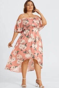 Floral Print Cold Shoulder Pocket Asymmetrical Hem Dress 11 Floral Print Cold Shoulder Pocket Asymmetrical Hem Dress -Trendy Bikini Set Sales Store c sd061001 6
